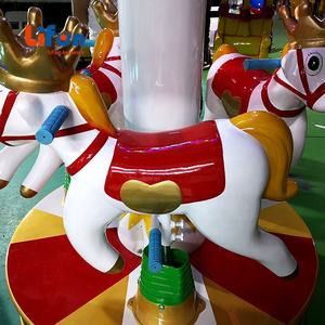 फैक्टरी थोक सिक्का संचालित मनोरंजन पार्क सवारी घोड़ा हिंडोला मिनी <span class=keywords><strong>3</strong></span> सीटें बच्चों बिक्री के लिए गोल मीरा - Product Image 4