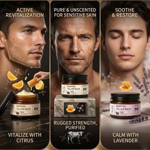 Baume Fouetté au Suif OEM ODM HALAL Hydratant Quotidien pour Hommes – Nourrit en Profondeur la Peau, Réduit les Pellicules – Soin Visage et Corps Non Gras - Product Image 3