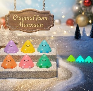 Breloques en résine créatives et adorables, motif bonhomme de neige céleste fondant, texturées gommeuses, phosphorescentes, pour <span class=keywords><strong>la</strong></span> décoration intérieure et les décorations de Noël et de l'hiver - Product Image 1