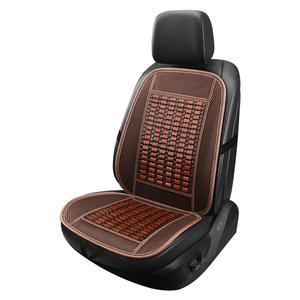Protector de cubierta de asiento de coche de red de bambú de diseño de lujo, tamaño Universal, Ventilación de refrigeración transpirable, felpa de cuero de madera - Product Image 5
