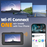 Caméra embarquée WiFi 2.5K double objectif IPS, enregistreur vidéo HD avant et arrière pour voiture, boîte noire de conduite avec surveillance 24h/24 et enregistrement en boucle
