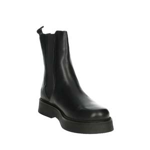 Bottines basses pour femmes en cuir noir style Chelsea avec semelle plateforme - Product Image 5