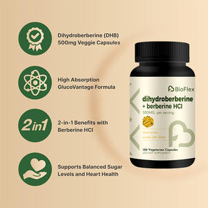 Cápsulas de Berberina para el Cuidado <span class=keywords><strong>Intestinal</strong></span>, Equilibran la <span class=keywords><strong>Flora</strong></span> <span class=keywords><strong>Intestinal</strong></span>, Inhiben las Bacterias Dañinas, Mejoran la Digestión, Aumentan la Inmunidad, Sin GMO - Product Image 4