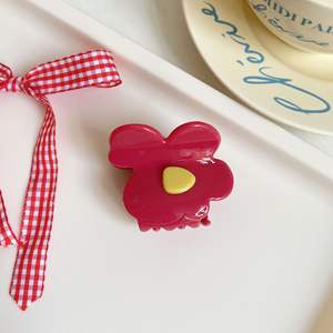 Nouvelle Pince à Cheveux Coréenne et Japonaise Printemps-Été, Petite Fleur Délicate en Acétate, Accessoire Doux et Frais pour l'arrière de la tête - Product Image 4