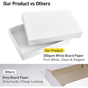 <b>Large</b> <b>gift</b> <b>box</b> with lid,made of white cardboard,suitable for clothes,with a clean and elegant white finish that can becustomized - Product Image 4