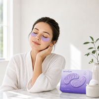 Patchs rafraîchissants pour les yeux, anti-poches et cernes, à la caféine, niacinamide, NAD+, collagène et peptides, marque privée, véganes