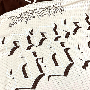 Camiseta cuadrada para hombre, camiseta atlética personalizada de malla de poliéster con logotipo impreso recortado de gran tamaño, ropa de calle - Product Image 4