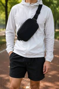 <span class=keywords><strong>Sac</strong></span> <span class=keywords><strong>banane</strong></span> personnalisé en nylon froissé, avec logo sur mesure, vente en gros, fabricant OEM, imperméable - Product Image 4