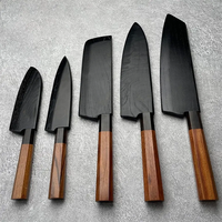 Vente en gros ensemble de couteau de cuisine en acier inoxydable ensemble de couteaux de chef japonais manche en bois couteaux de cuisine ensemble de couteaux pour la cuisine