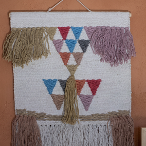 Unique Style Bohemian Small Broom Macrame Handmade Durable and Decorative Eco Friendly Multi Color Wall Hanging - Product Image 2