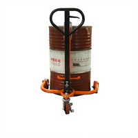 En stock – Nouveau chariot manuel en acier pour fûts d'huile avec roues pivotantes, ouverture de 630 mm pour le chargement/déchargement de fûts – Vente en gros