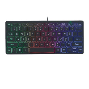 Teclado Delgado de Oficina de 78 Teclas ABS con Retroiluminación LED, <span class=keywords><strong>Mini</strong></span> Teclado con Cable para PC/Laptop/Windows Desktop - Product Image 1