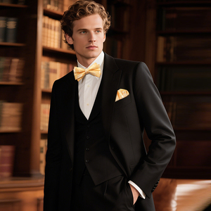 Set 2 Pezzi Papillon Viola Retrò e Fazzoletto da Taschino, Sofisticato per <span class=keywords><strong>Sposo</strong></span>, <span class=keywords><strong>Testimone</strong></span> e Uomo, per Abito da Uomo - Product Image 5