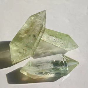 Natural Green Quartz Double Terminated Point <b>Crystal</b> <b>Wand</b> Healing <b>Crystal</b> Point For Meditation Home Decoration Wholesale - Product Image 2