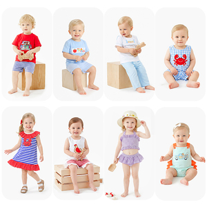 Puresun Hot Selling Kreeftprint Kinderkledingset 100% Katoen Kinderkleding Op Maat Jongenskledingsets - Product Image 4