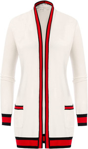 Cárdigan Largo Abierto para <span class=keywords><strong>Mujer</strong></span>, Diseño Personalizado OEM ODM, Informal, Ligero, con Mangas Abullonadas, Chaqueta de <span class=keywords><strong>Punto</strong></span> - Product Image 3