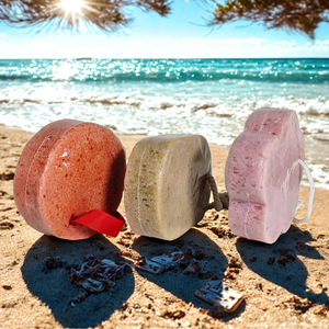 สบู่ล้างมืออะมิโนแอซิดธรรมชาติผสมน้ำมันมะกอก ผลิตด้วยมือ ช่วยผลัดเซลล์ผิว พร้อมฟองน้ำกลิ่นดอกไม้ป่า - Product Image 1