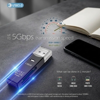 Lecteur de cartes portable Cantell USB 2.0 USB3.0 Lecteur de cartes haute vitesse Lecteur de cartes multifonction pour téléphone portable SD HC Appareil photo