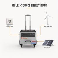 Générateur d'énergie portable Lezet 6kW à cycle long LiFePO4, alimentation de secours d'urgence pour véhicules électriques, projecteur industriel mobile