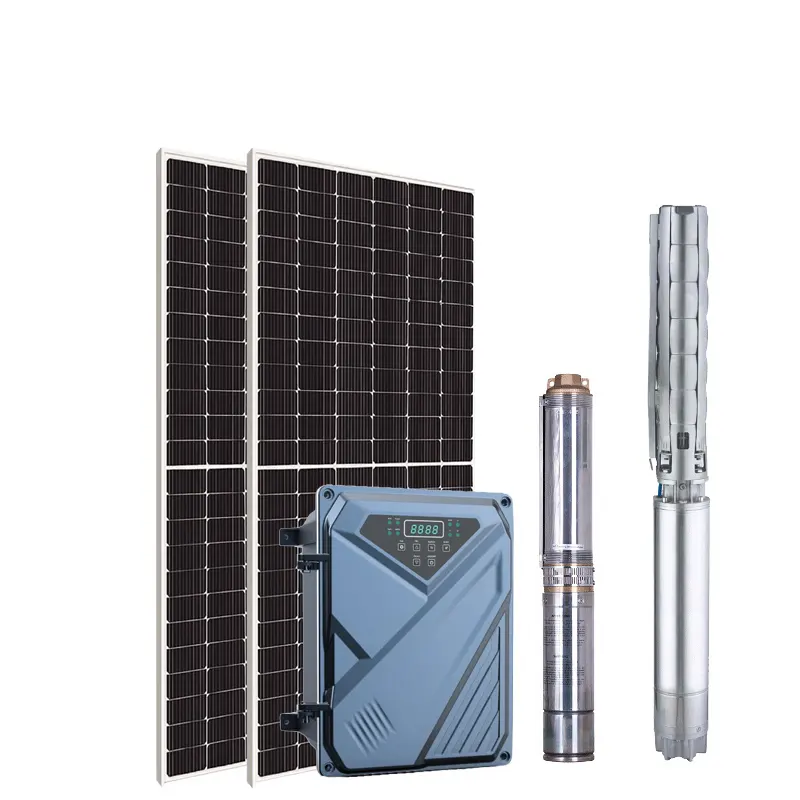 DC Solar Pump System 410 watt Mono PV Module Solar Panel 2kw Solar Pump Home Use For Garden