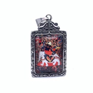 <b>Titanium</b> Steel Thangka Pendant With Behar Goddess King Design Retro Men's National Style Jewelry 216086 - Product Image 4