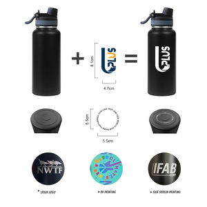 زجاجة ماء شرب <span class=keywords><strong>32</strong></span> أونصة ترمس فراغي بارد ساخن زجاجة رياضية من الفولاذ المقاوم للصدأ شعار مخصص مع غطاء - Product Image 3