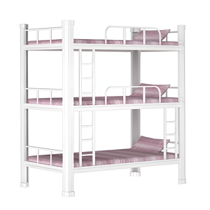 Chambre dormotoire pas cher <span class=keywords><strong>3</strong></span> <span class=keywords><strong>niveaux</strong></span> adulte fer métal cadre de lit en acier triple lit superposé - Product Image 4