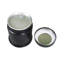 Boîte d'emballage vide en poudre de matcha avec logo personnalisé Boîte en fer blanc d'emballage de matcha de 30g Boîte pop-top en métal de 50g Boîte à thé à fermeture éclair