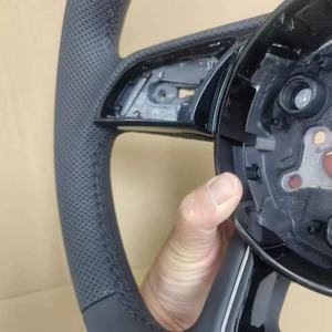 Volante Deportivo de Cuero Negro para <span class=keywords><strong>Audi</strong></span> A3 A4 A5 <span class=keywords><strong>A6</strong></span> B8 B9 C6 C7 C8 Q3 Q5 TT TTRS RS3 RS4 S3 S4 S5 8V, Accesorios para Automóviles - Product Image 6