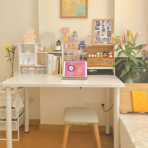 <span class=keywords><strong>Escritorio</strong></span> de ordenador de MDF <span class=keywords><strong>blanco</strong></span> económico y cómodo directo de fábrica para el hogar, oficina, estudio, dormitorio, juegos, mesas de comedor - Product Image 4
