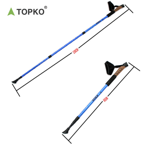 TOPKO Canne <span class=keywords><strong>pliable</strong></span> en liège et aluminium avec LOGO personnalisé Canne <span class=keywords><strong>télescopique</strong></span> antidérapante <span class=keywords><strong>Bâton</strong></span> <span class=keywords><strong>de</strong></span> <span class=keywords><strong>marche</strong></span> pour trekking - Product Image 2