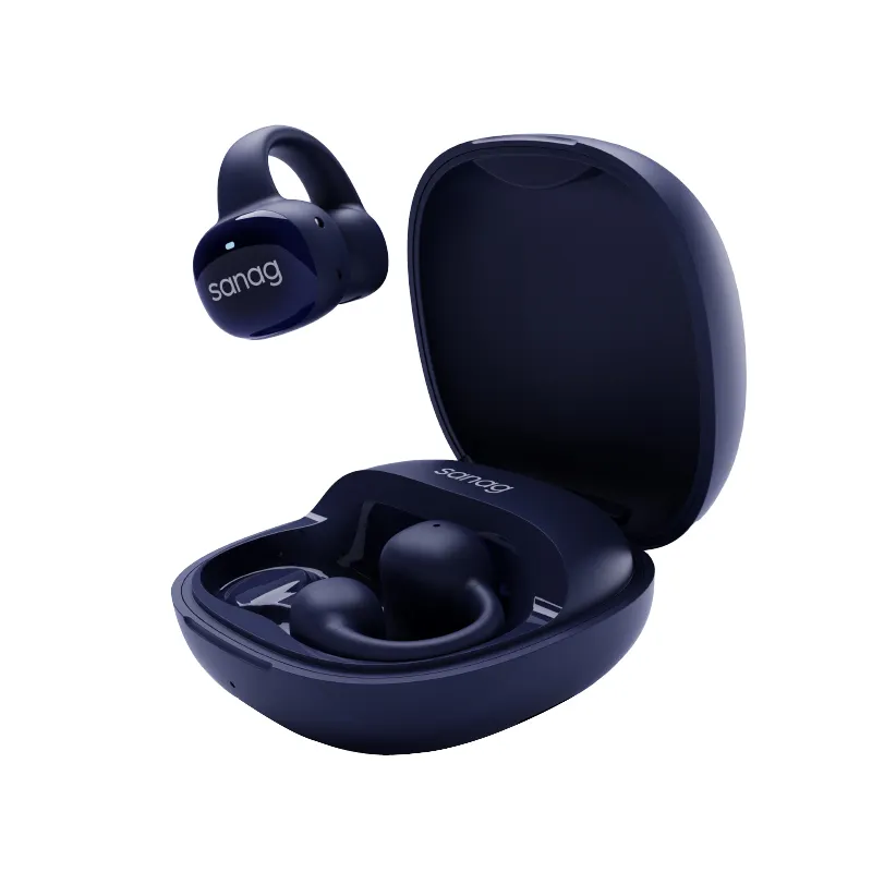 Sanag S5 Open Oor Clip Draadloze Oortelefoon Tws Bluetooth Led Scherm Oortelefoons Gaming Oordopjes 32Gb Mp3 Speler Smart Watch Speaker