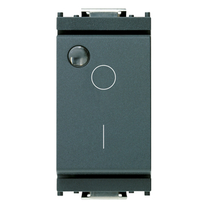 สวิตช์ผนังสีเทา 2P 16AX พร้อมไฟแสดงสถานะ สำหรับใช้ภายในอาคาร - Product Image 1