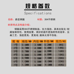 Anillo de Acero Plano Huashengda, Acero Inoxidable 304, Fuerte Fuerza de Tracción, Conector de Pesca Antioxidante - Product Image 2