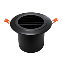Nouvelle grille de ventilation ronde noire en ABS, à fixation rapide, pour sortie d'air, conduit de ventilation HVAC, pour air frais et climatisation