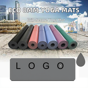 Tapis <span class=keywords><strong>de</strong></span> <span class=keywords><strong>yoga</strong></span> en TPE pliables personnalisés avec logo, épais, <span class=keywords><strong>de</strong></span> haute qualité, 8 mm, écologiques, antidérapants, universels, personnalisables - Product Image 2