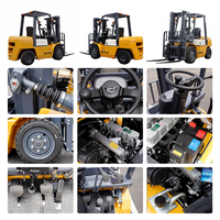 Chariot élévateur diesel à livraison gratuite, grue CE EPA 3 tonnes avec positionneur et déplaceur latéral, chariot élévateur d'entrepôt 4x4, hauteur de levage 7m