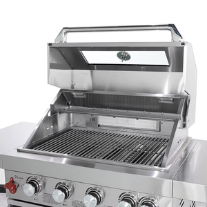 304 <span class=keywords><strong>in</strong></span> <span class=keywords><strong>acciaio</strong></span> <span class=keywords><strong>inox</strong></span> Standalone 4 + 1 bruciatore <span class=keywords><strong>Barbecue</strong></span> a Gas Grill <span class=keywords><strong>con</strong></span> Backburner a infrarossi, finestra di vetro, e piastra di <span class=keywords><strong>griglia</strong></span> rotante - Product Image 3
