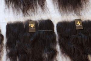 Vison brut indien mince HD fermeture frontale Film vendeur Extensions transparentes ailes de balayage - Product Image 4