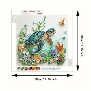 <span class=keywords><strong>Peinture</strong></span> murale 5D peinte à la main, 1 pièce, décoration murale, <span class=keywords><strong>tortue</strong></span> <span class=keywords><strong>de</strong></span> <span class=keywords><strong>mer</strong></span> en forme spéciale, <span class=keywords><strong>peinture</strong></span> acrylique diamantée - Product Image 2