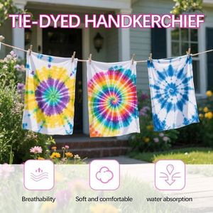 ผ้าพันคอสีขาวแบบกำหนดเองสำหรับงาน Tie Dye แพ็คผ้าเช็ดหน้าผ้าฝ้ายเปล่าสำหรับพิมพ์โลโก้ ผ้าพันคอแบบ Unisex ผ้าพันคอผู้ชาย - Product Image 3