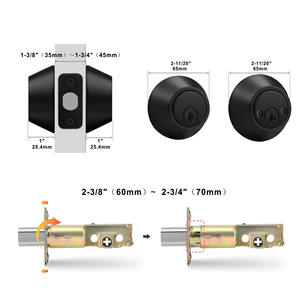 ダブルデッドボルトノブドアロックキー操作円筒形デザインベッドルーム室内ドア高 - Product Image 4