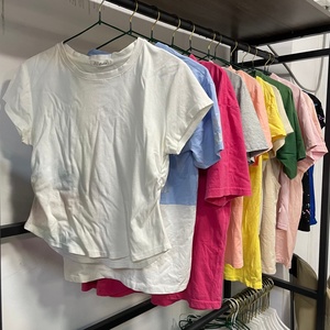 T-shirt Corta da Donna di Seconda Mano, Alta Qualità, Nuova Moda, Traspirante, Stile Giovanile, <span class=keywords><strong>Abbigliamento</strong></span> Usato - Product Image 4