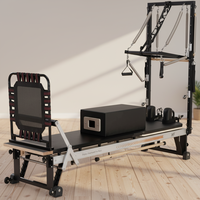 MJD W47 Reformer de Pilates Commercial Semi-élevé et Réglable en Alliage d'Aluminium - Équipement d'Exercice Durable, Multifonctionnel et Sûr pour la Santé