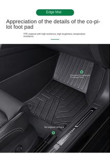 Gran oferta de alfombrillas de cuero TPE 5D, juego completo de alfombrillas traseras para varios vehículos, incluido el asiento Civic HRV, Compatible con <span class=keywords><strong>Tesla</strong></span> Y - Product Image 3