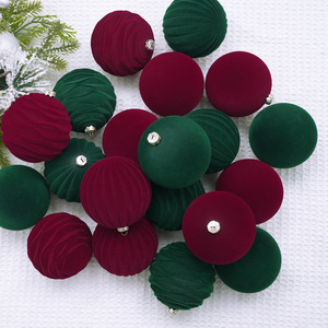 Bolas de Navidad decorativas duraderas únicas de calidad garantizada Bola de Navidad de terciopelo impermeable lista para enviar - Product Image 2