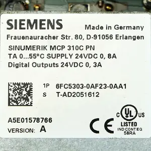 Siemen 사용 된 Sinemerik 기계 제어 패널 산업 6FC5303-0AF23-0AA1