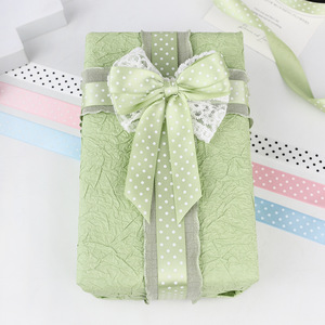 Nine-Colored Ribbon Polka Dot Satin Ribbon 2cm Double Face For Diy Crafts Decorations Packaging Accessories - Product Image 4