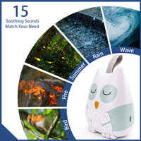 Machine à bruit blanc pour bébé, 30 sons apaisants, capteur de pleurs, haut-parleur portable sans fil rechargeable, fonction de mémoire et minuterie automatique