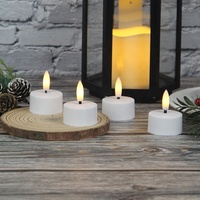 Bougie LED rechargeable USB en plastique à piles de mariage avec minuterie